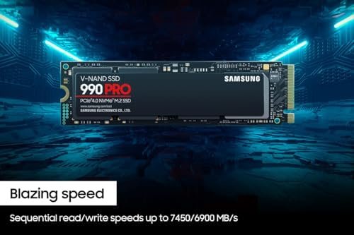 Samsung 990 PRO Series – 1TB PCIe Gen4. X4 NVMe 2.0c – M.2 Internal SSD 2