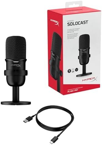 HyperX SoloCast – USB Condenser Gaming Microphone, for PC, PS4, PS5 and Mac 8