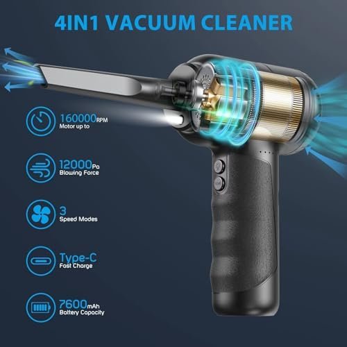 Compressed Air Duster with Air Blower 160000RPM Vacuum Cleaner and Air Duster 3