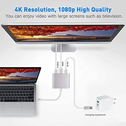 Battony USB C to HDMI Adapter USB Type C Adapter Multiport AV Converter 2