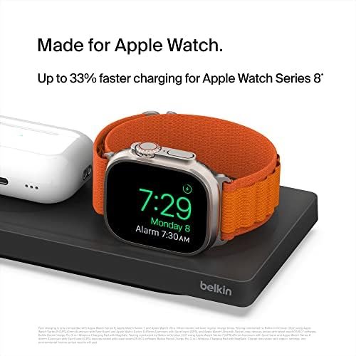 Belkin MagSafe 3-in-1 Fast Wireless Charging Pad for Apple Watch, iPhone 15 3