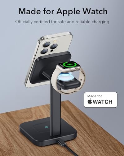 ESR 3-in-1 Charger Stand for Magsafe (HaloLock), Removable Made for Apple Watch 2