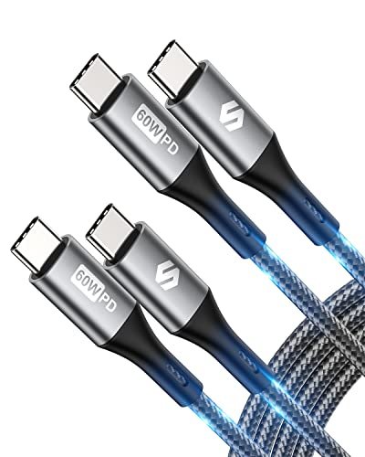Silkland USB C to USB C Cable 60W 2 Pack [3.3ft+3.3ft]
