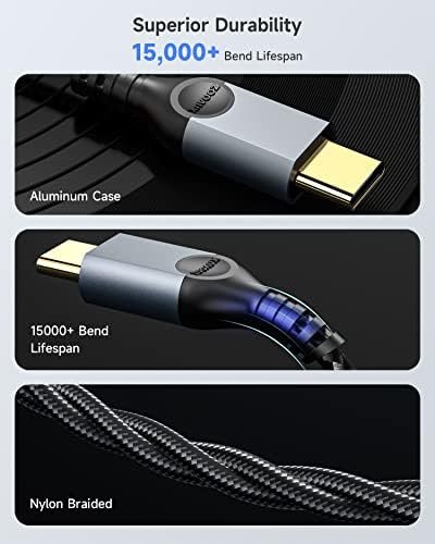 ZOOAUX USB C to 3.5mm Audio Aux Jack Cable[4ft], Type C Adapter to 3.5mm 5