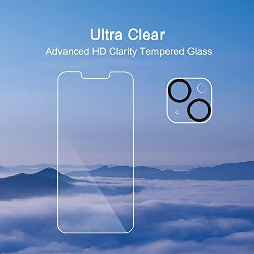 Ailun 3 Pack Screen Protector for iPhone 14 [6.1 inch] + 3 Pack Camera Lens 4