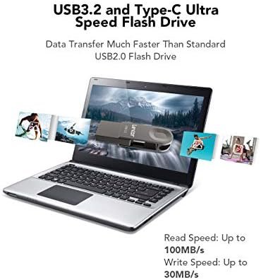 Lexar E32C 128GB Type-C USB Flash Drive 1PK, USB-A&USB-C 3.2 Gen 1 Dual Drive 6