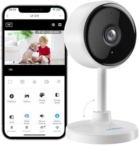 Indoor Camera, litokam Cameras for Home Security with Night Vision, Pet Camera 9