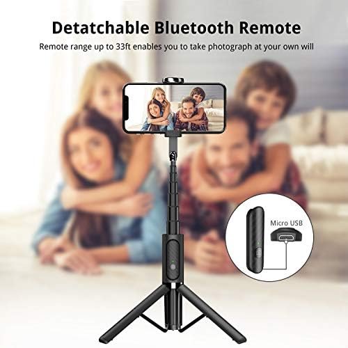 ATUMTEK Selfie Stick Tripod, Extendable 3 in 1 Aluminum Selfie Stick 4