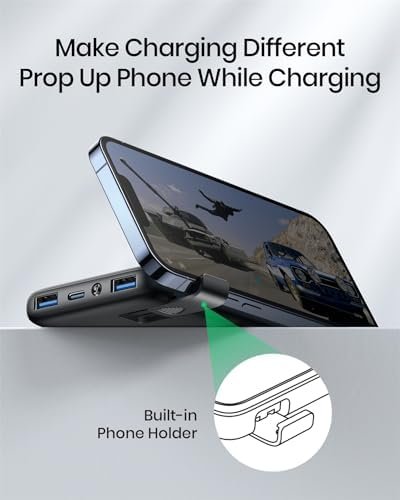 INIU Portable Charger, Slimmest Fast Charging 10000mAh USB C in/Out Power Bank 7