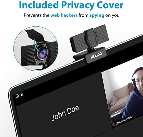 NexiGo N60 1080P Webcam with Microphone, Adjustable FOV, Zoom, Software Control 3