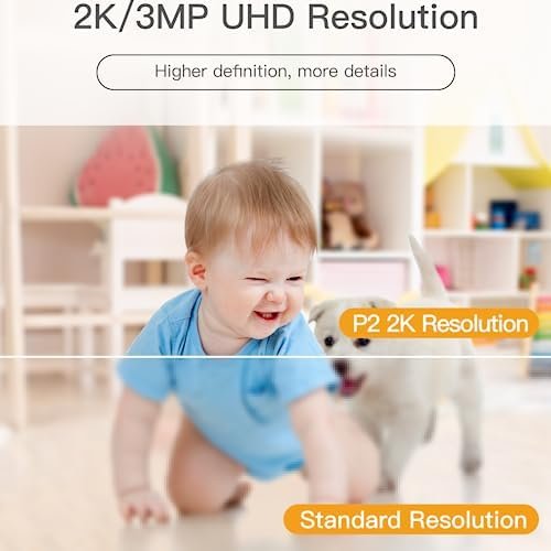 Laxihub Indoor Home Security Camera, P2 Baby Monitor with Camera and Audio 2