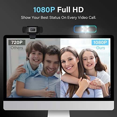 NBPOWER 1080P 60FPS Streaming Camera Webcam with Microphone and Fill RGB 7
