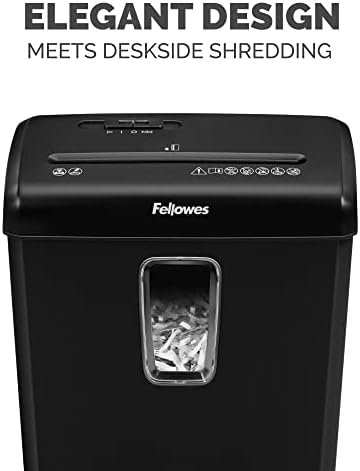 Fellowes PowerShred P-30C 6 Sheet Cross-Cut Deskside Paper Shredder for The Home 6
