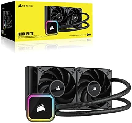 Corsair iCUE H100i RGB Elite Liquid CPU Cooler (16 Dynamic RGB LEDs, 120mm AF 7
