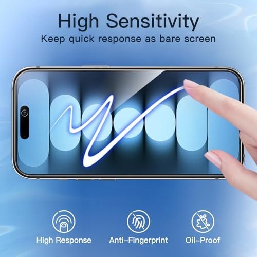 JETech Privacy Screen Protector for iPhone 15 Pro Max 6.7-Inch with Camera Lens 8