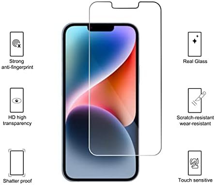 Ailun 3 Pack Screen Protector for iPhone 14 [6.1 inch] + 3 Pack Camera Lens 2