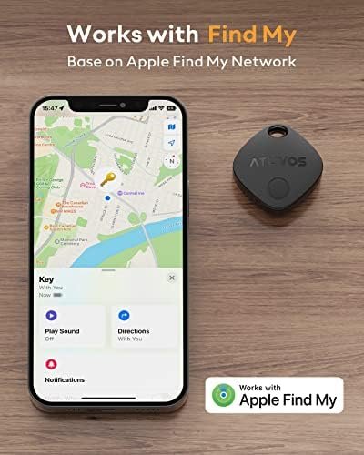 ATUVOS Key Finder, Bluetooth Tracker Works with Apple Find My (iOS only), IP67 2