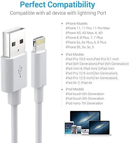Lightning Cable MFi Certified – iPhone Charger 3Pack 6FT Lightning to USB A 7