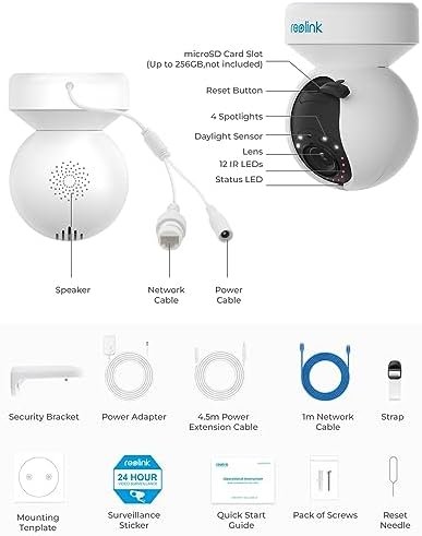 REOLINK E1 Outdoor Plug-in WiFi Security Camera, 5MP HD PTZ Camera for Home 8