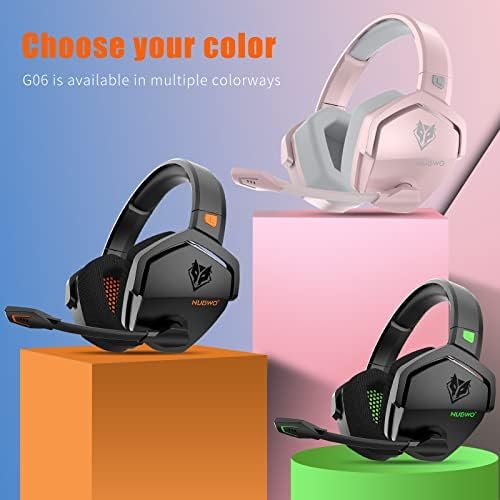 NUBWO G06 Dual Wireless Gaming Headset with Microphone for PS5, PS4, PC, Mobile 8