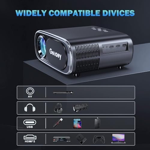Projector with WiFi-6 and Bluetooth 5.2, 680 ANSI Portable Outdoor 8