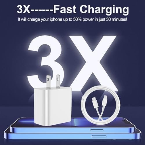 iPhone Charger fast charging [APPLE MFi Certified] 2 pack Apple Type C Wall 5