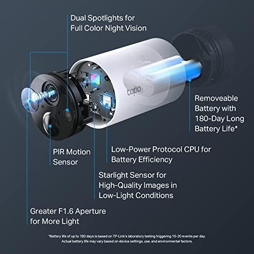 TP-Link Tapo 2K QHD Outdoor Wireless Security Camera System, Up to 180 Day 4