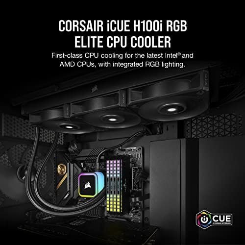 Corsair iCUE H100i RGB Elite Liquid CPU Cooler (16 Dynamic RGB LEDs, 120mm AF 2