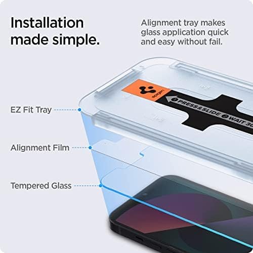 Spigen Tempered Glass Screen Protector [GlasTR EZ FIT] designed for iPhone 14 3