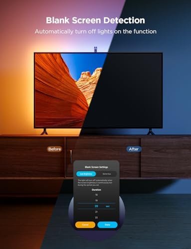 Govee TV Backlight 3 Lite with Fish-Eye Correction Function Sync to 55-65 Inch 7