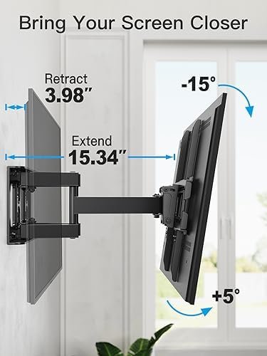 Pipishell TV Wall Mount for 26-65 inch LED LCD OLED 4K TVs up to 99lbs, Full 8
