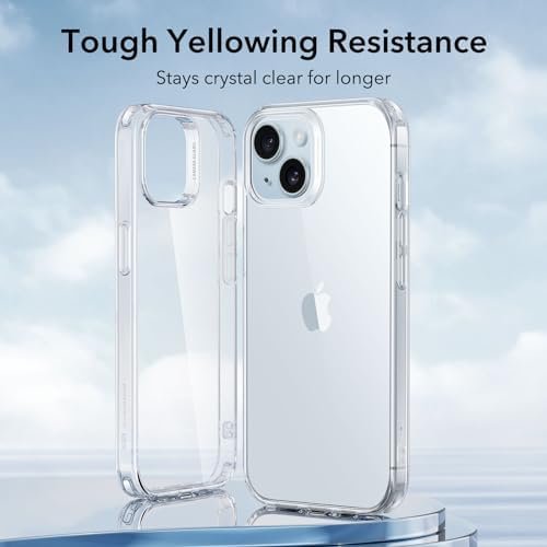 ESR Clear Case for iPhone 15 Case, Shockproof Thin Cover, Yellowing-Resistant 3