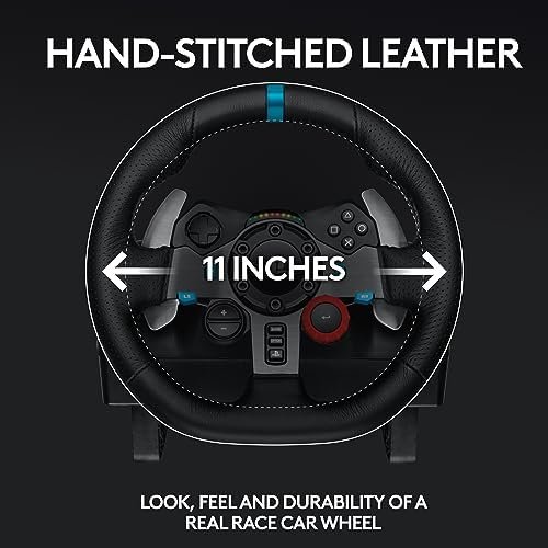 Logitech G29 Driving Force Racing Wheel and Floor Pedals, Real Force Feedback 5