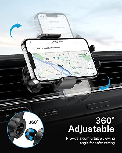 OMOTON Car Phone Holder Mount for Car Air Vent [Metal Clip], Cell Phone Holder 5