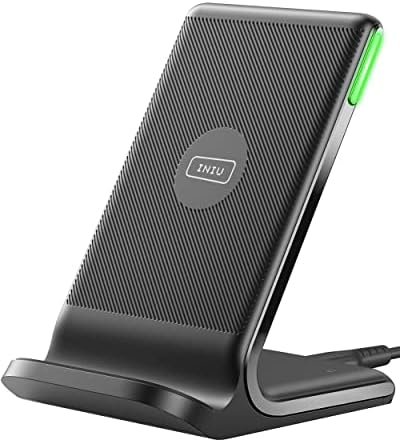 INIU Wireless Charger, 15W Fast Wireless Charging Station with Sleep-Friendly 7