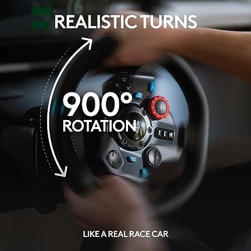 Logitech G29 Driving Force Racing Wheel and Floor Pedals, Real Force Feedback 4