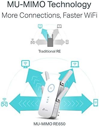 TP-Link AC2600 WiFi Extender(RE650), Up to 2600Mbps, Dual Band WiFi Range 3
