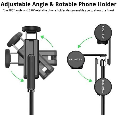 ATUMTEK Selfie Stick Tripod, Extendable 3 in 1 Aluminum Selfie Stick 3