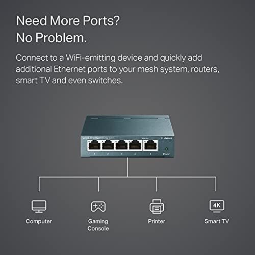 TP-Link TL-SG105, 5 Port Gigabit Unmanaged Ethernet Switch, Network Hub 3