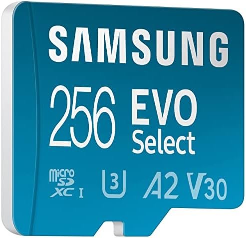 SAMSUNG EVO Select Micro SD-Memory-Card + Adapter, 256GB microSDXC 130MB/s 5