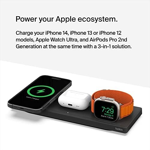 Belkin MagSafe 3-in-1 Fast Wireless Charging Pad for Apple Watch, iPhone 15 6