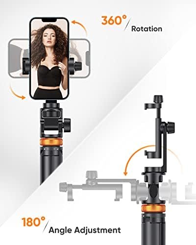 Newest 62″ Phone Tripod, EUCOS Tripod for iPhone & Selfie Stick Tripod 6