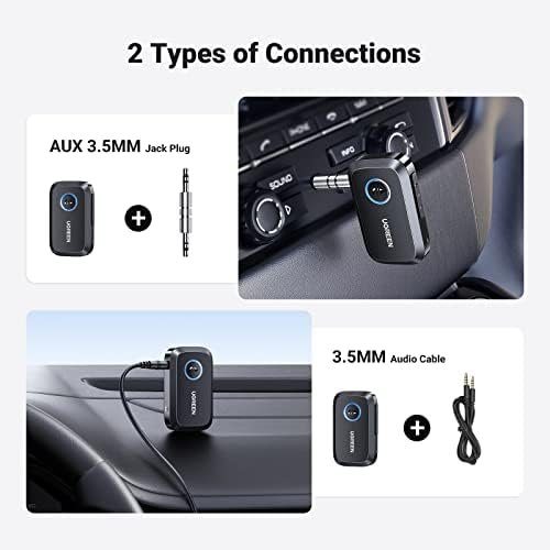 UGREEN 5.3 Aux Bluetooth Adapter for Car, [Greater Connection] 3.5mm 8