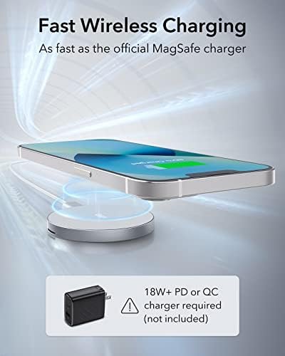 ESR HaloLock Kickstand Wireless Charger, MagSafe-Compatible Charger for iPhone 4