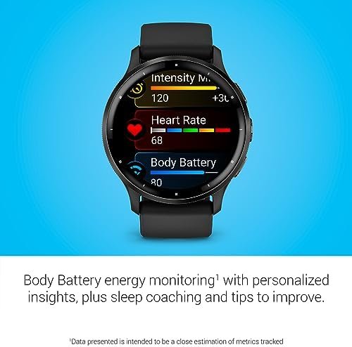 Garmin Venu 3 Slate Stainless Steel Bezel 1.4-Inch AMOLED Touchscreen Display 4
