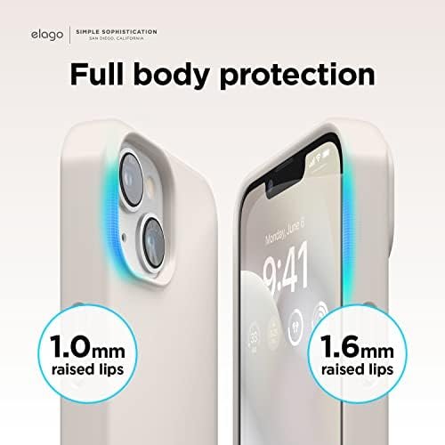 elago Compatible with iPhone 14 Case, Liquid Silicone Case, Full Body Protective 6