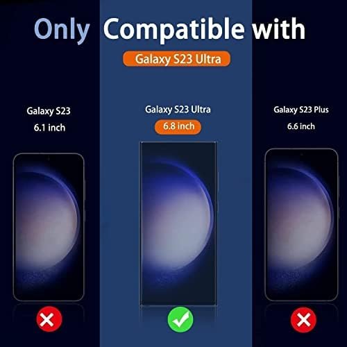 Milomdoi [3+3 Pack] for Samsung Galaxy S23 Ultra Screen Protector [Not Glass] 6