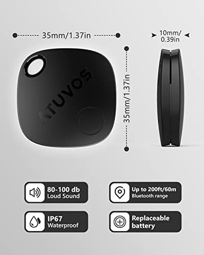 ATUVOS Key Finder, Bluetooth Tracker Works with Apple Find My (iOS only), IP67 7