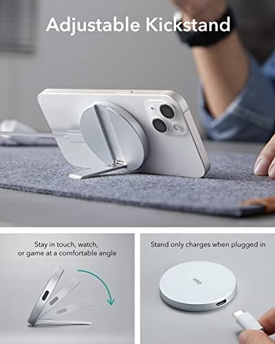 ESR HaloLock Kickstand Wireless Charger, MagSafe-Compatible Charger for iPhone 5