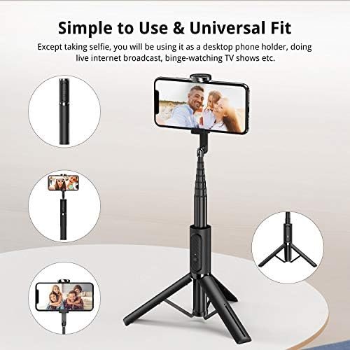 ATUMTEK Selfie Stick Tripod, Extendable 3 in 1 Aluminum Selfie Stick 6